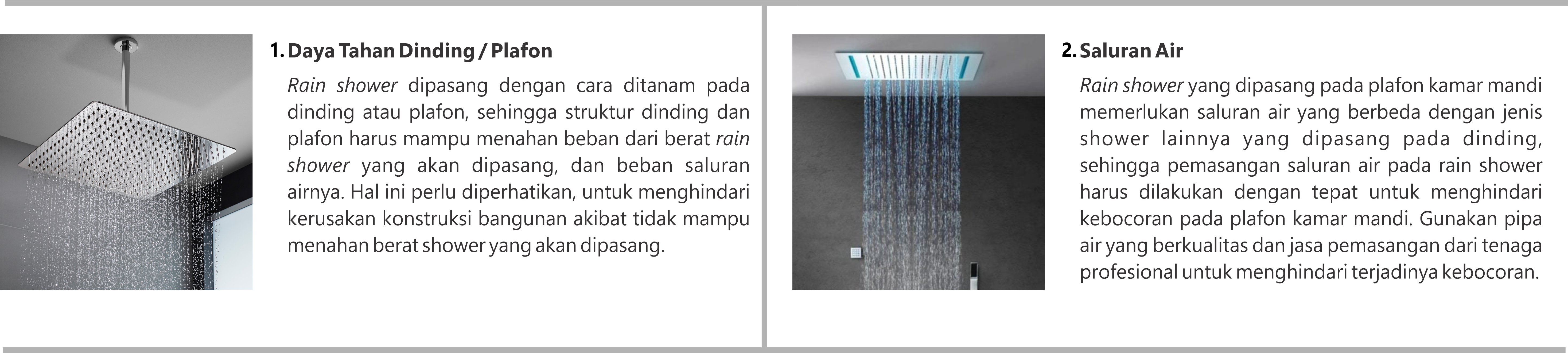 Yang Harus Diperhatikan Ketika Memasang Rain Shower